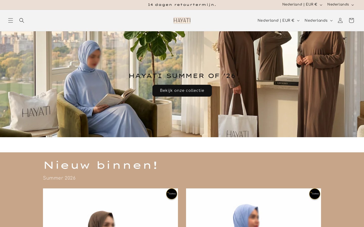 Hayati — Shopify webshop — modest fashion